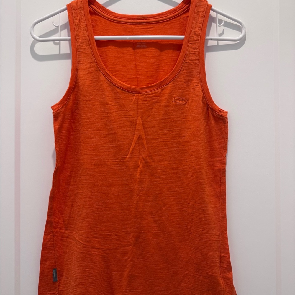 Icebreaker Merino Wool Women's Orange Tank Top